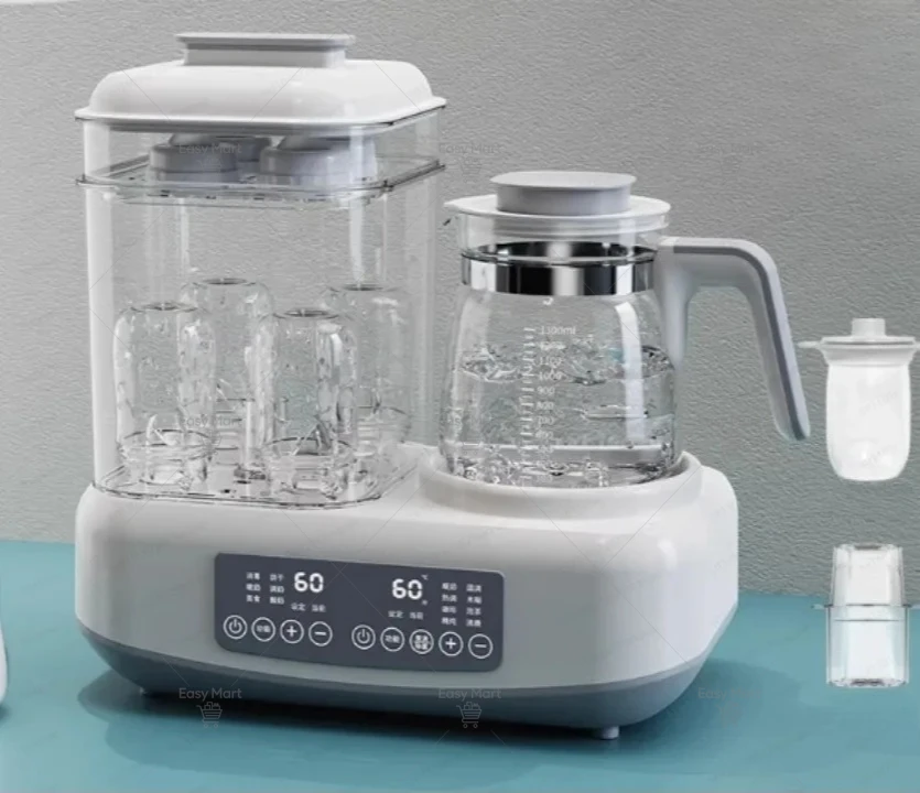 Baby Bottle Sterilizer and Dryer with Warmer, Automatic Electric Steam Sterilization