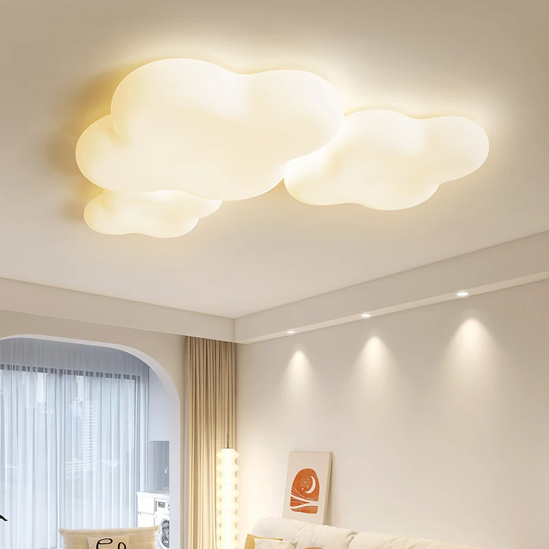 New Modern Living room Ceiling Light Cream Art Chandelier Creative Ccloud Bedroom Lamp Simple Kid's Room LED Light Home Decor