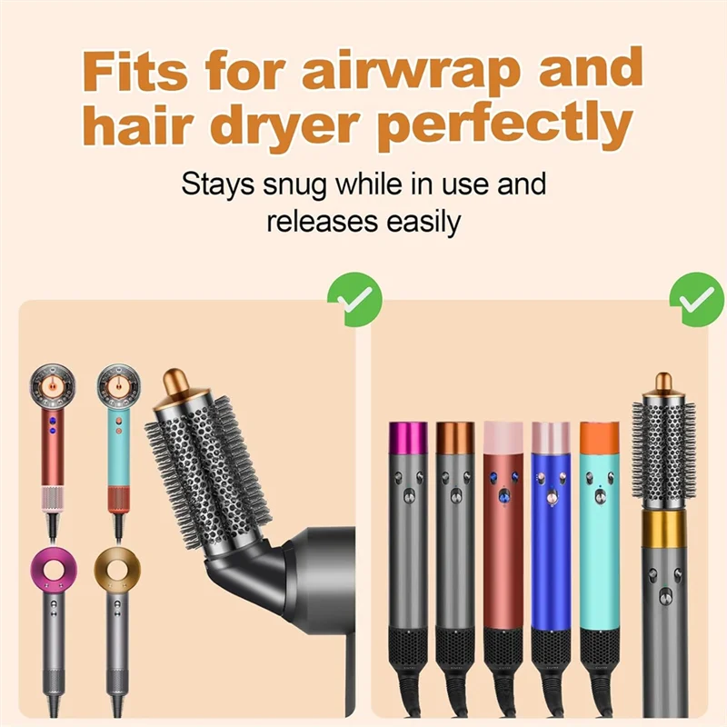 ABKR-круглая насадка-щетка для Dyson Airwrap с адаптером для аксессуаров для фенов Dyson, круглая щетка для увеличения объема