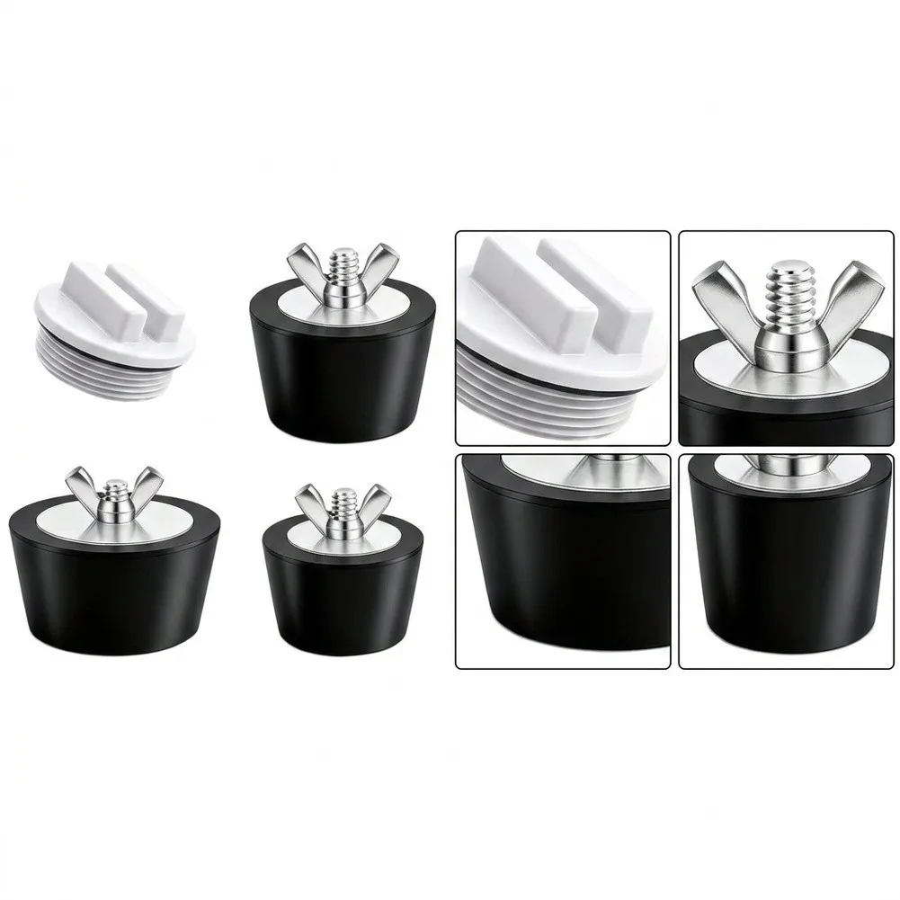 Swimming Pool Stopper Set 4PCS for Leak Prevention and Water Overflow Control 1in 1.5in 2in and 1.5in Threaded Return Stopper