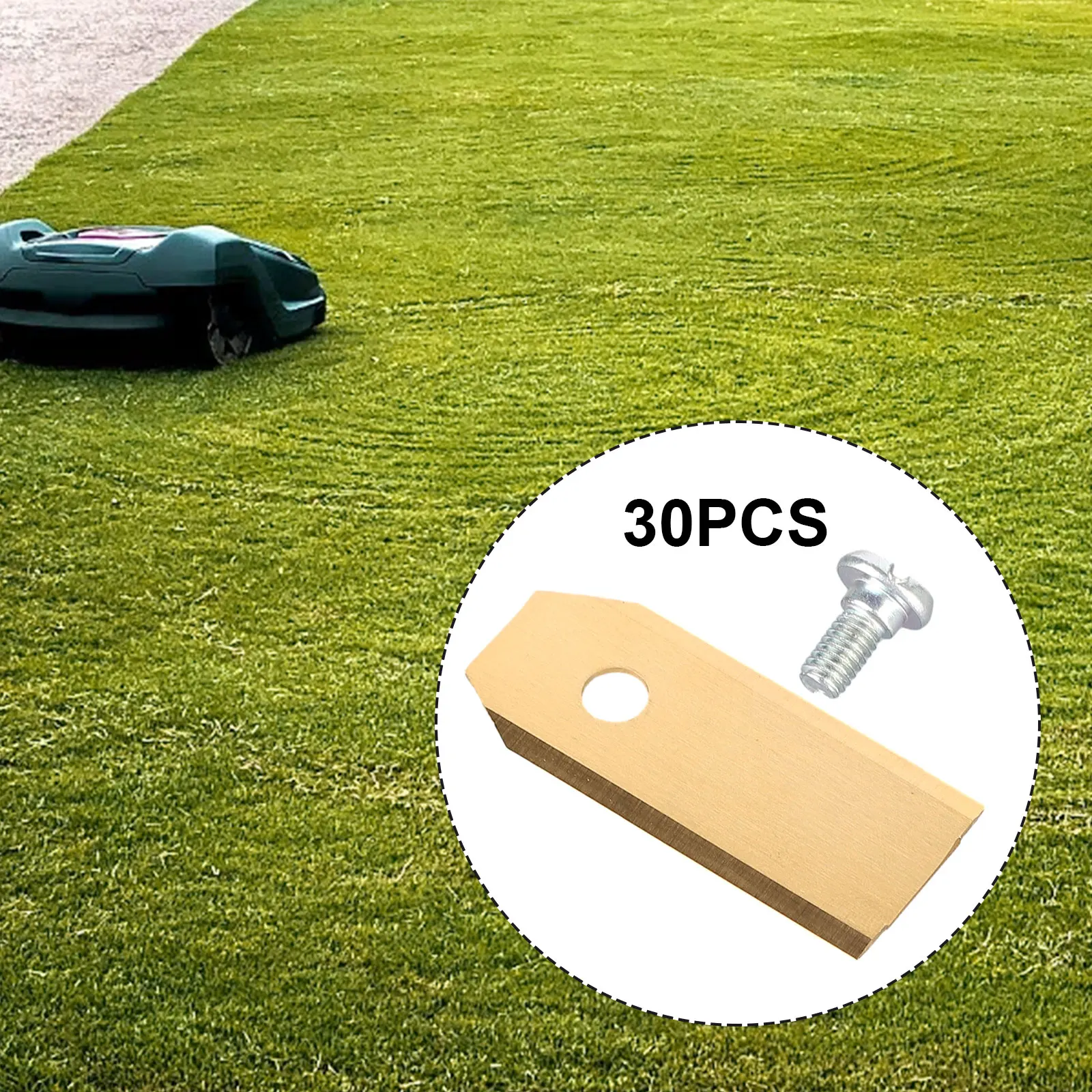 Long Lasting and Efficient 43mm Replacement Blade for Robotic Lawnmower Stainless Steel with Titanium Coating