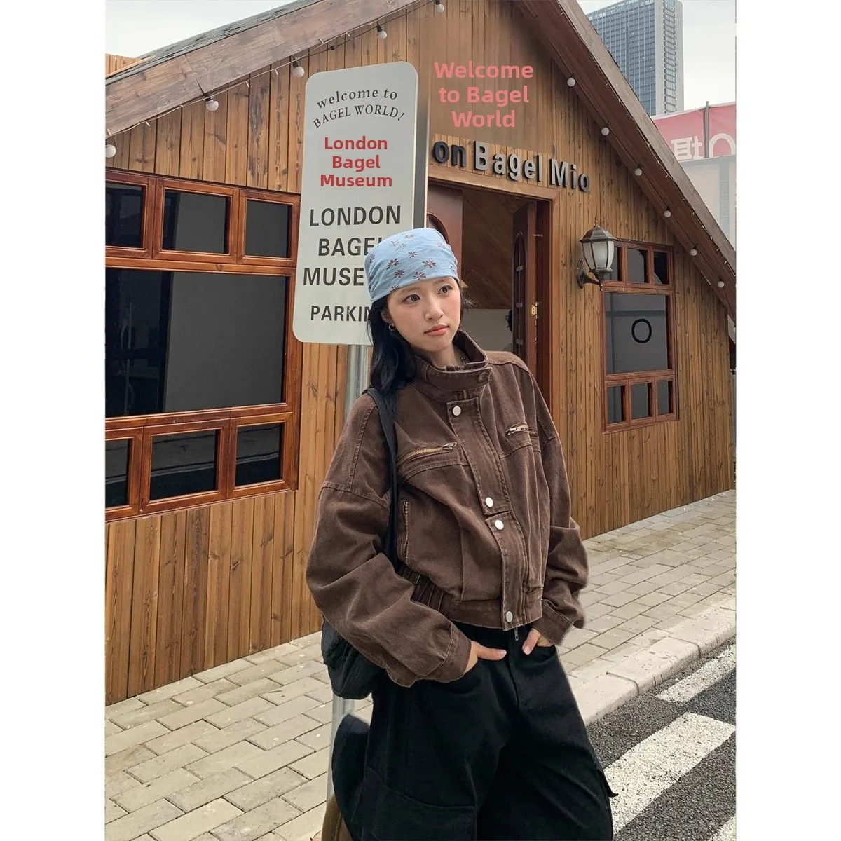 

Ретро-джинсовая куртка в американском рабочем стиле, свободного кроя, для женщин, новая коллекция осень 2025, повседневная верхняя одежда, джинсовая куртка