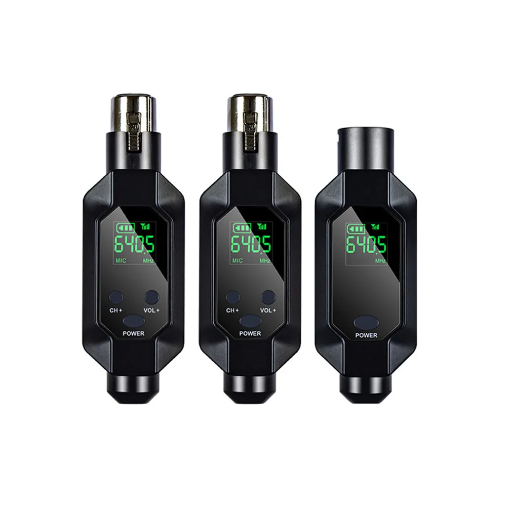 2 4G Wireless Microphone Converter for Dynamic Microphones Featuring Multiple Device Support and 5 Hours of Battery Life