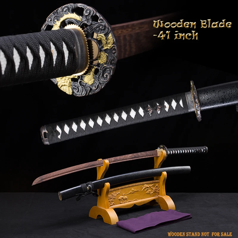 Personal Custom Training Sword,Iaito Samurai Katana Wooden Sword, Japanese Sword, 07KT, Dragon Tsuba, Home Decor