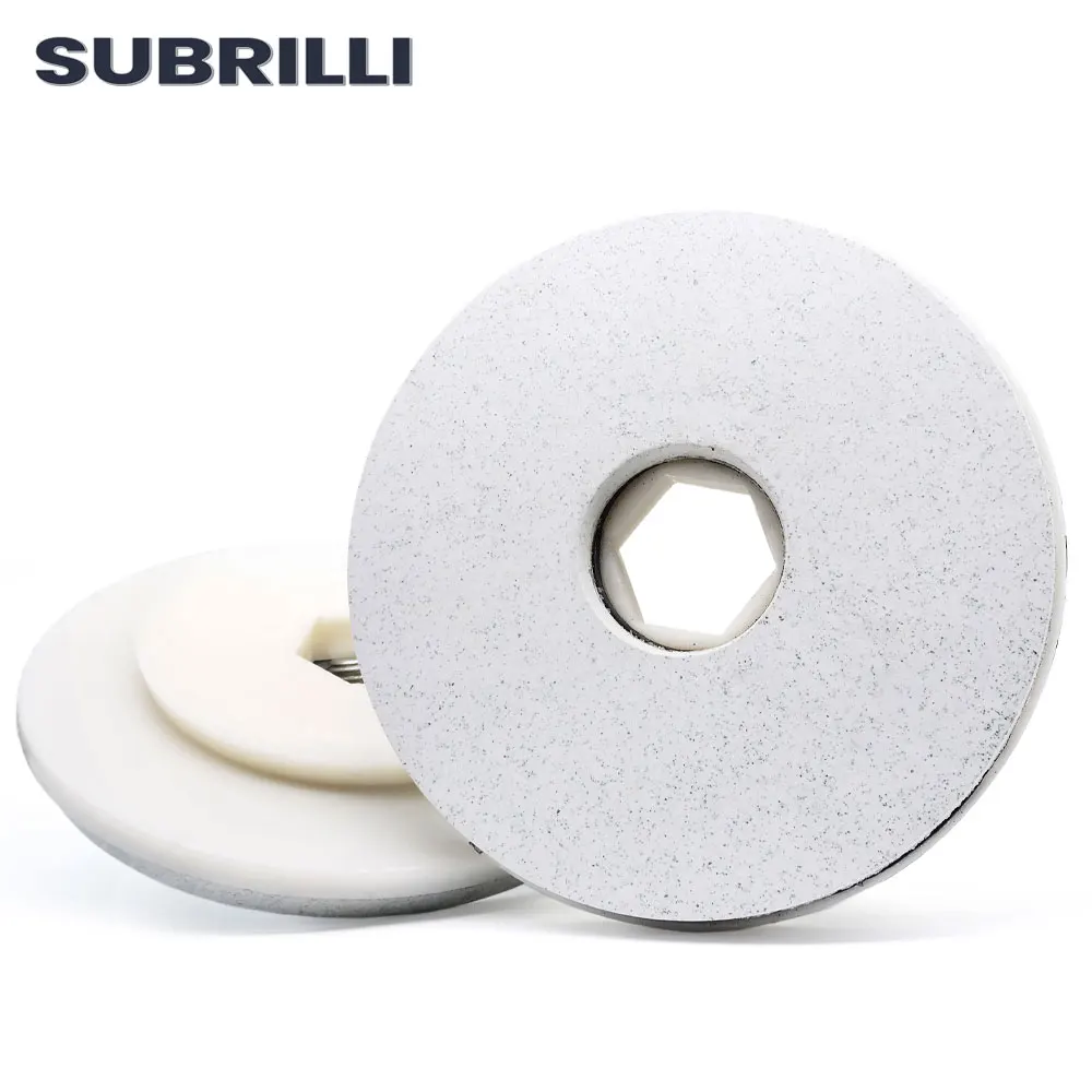 

SUBRILLI 6" Snail Lock Diamond Edge Polishing Grinding Wheel 1PC Resin Bond Sanding Buffing Disc For Marble Granite Concrete
