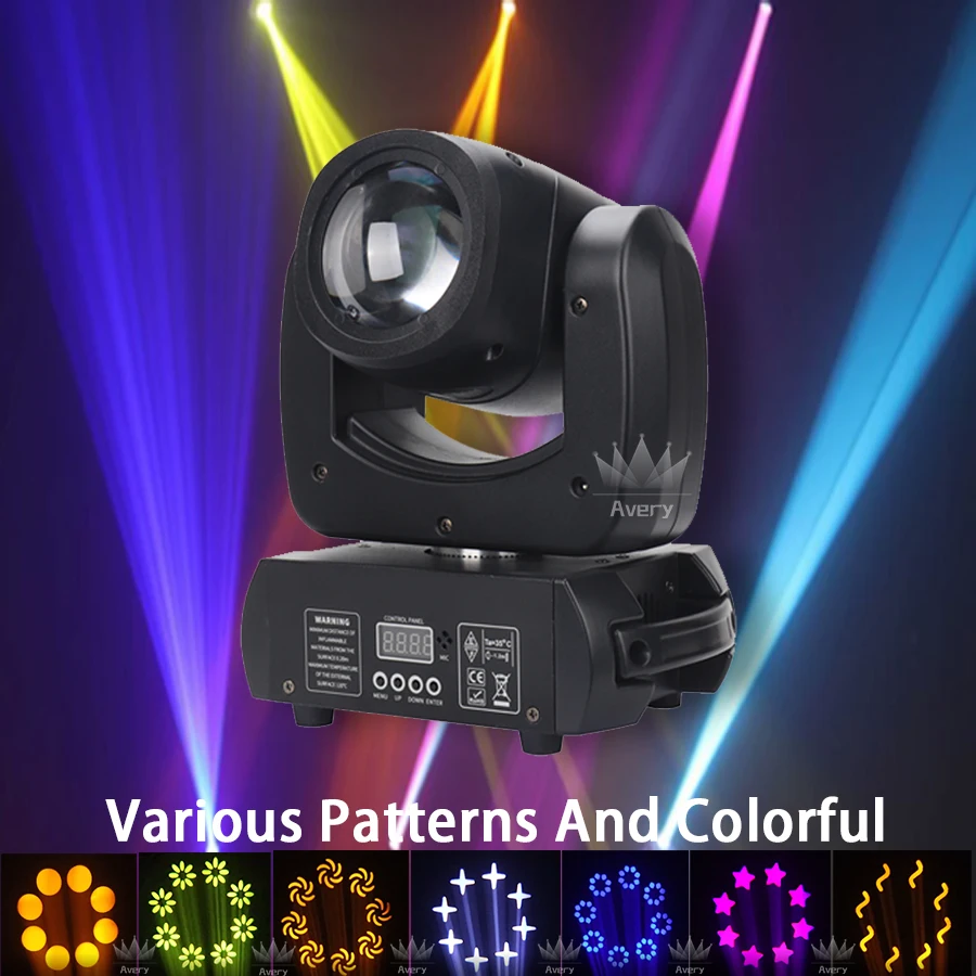 Imagem -03 - Led Moving Head Light com Dmx Control Feixe 2r Spot Lyre Stage Padrão Light Prisma de Rotação 1x 100w Super Nenhum Imposto