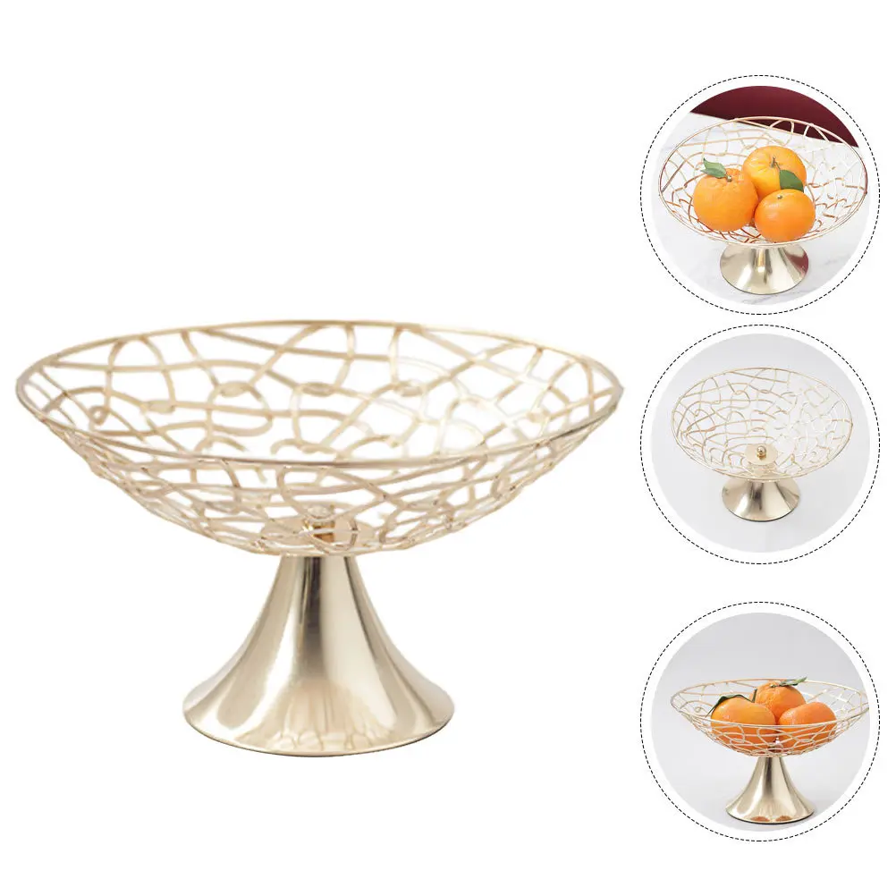 

Iron Art Fruit Basket Hollow Delicate Container Snack Organizer Kitchen Storage Nordic Style Decor Fruit Basket