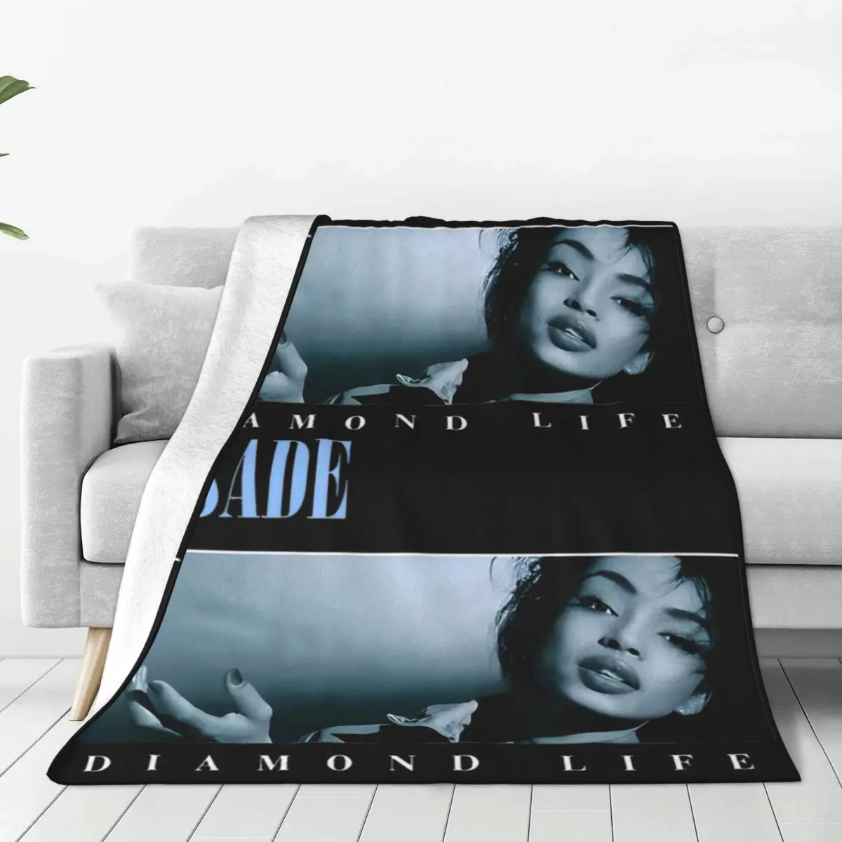 S-Sade Adu Singer 80s Music Blankets Fleece Summer Air Conditioning Portable Super Warm Throw Blanket for Bed Outdoor Rug Piece