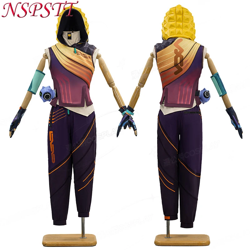 

NSPSTT Game VALORANT Miks Cosplay Costume Full Set Uniform Men Street Outfit Halloween Carnival Comic Con Role Play Clothes