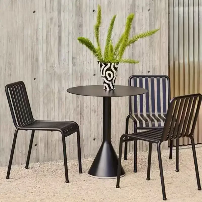 

Outdoor metal tables and chairs Nordic wrought iron milk tea shop Indoor and outdoor commercial dining tables and chairs Patio