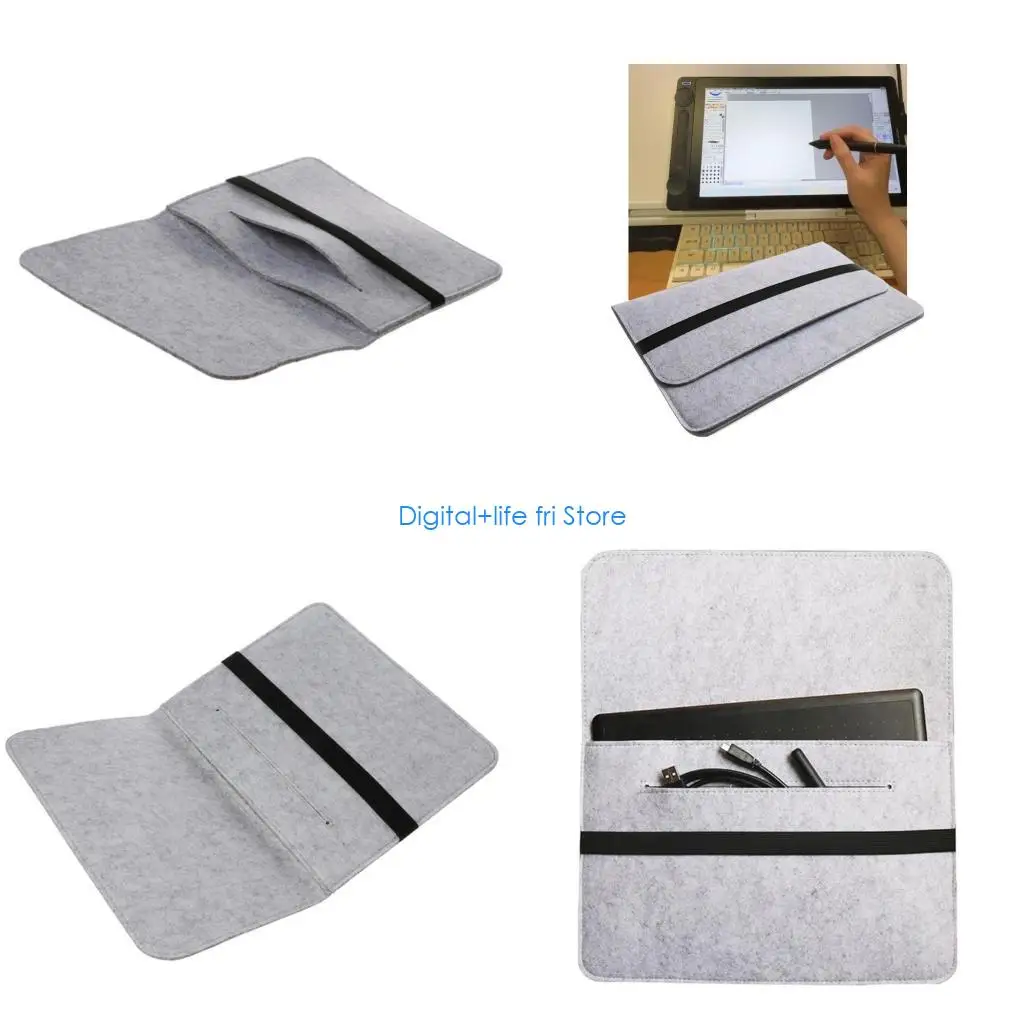 E06D Protective Felt Sleeve for GM116HD Kamvas13 Drawing Tablets and Gadget