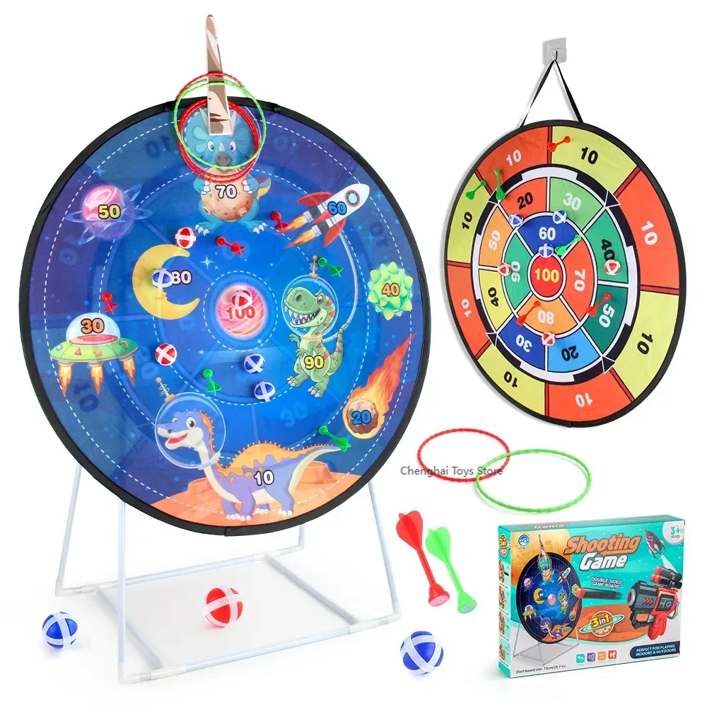 

Children's double-sided target plate foldable dart throwing sticky ball plate parent-child interactive game toy