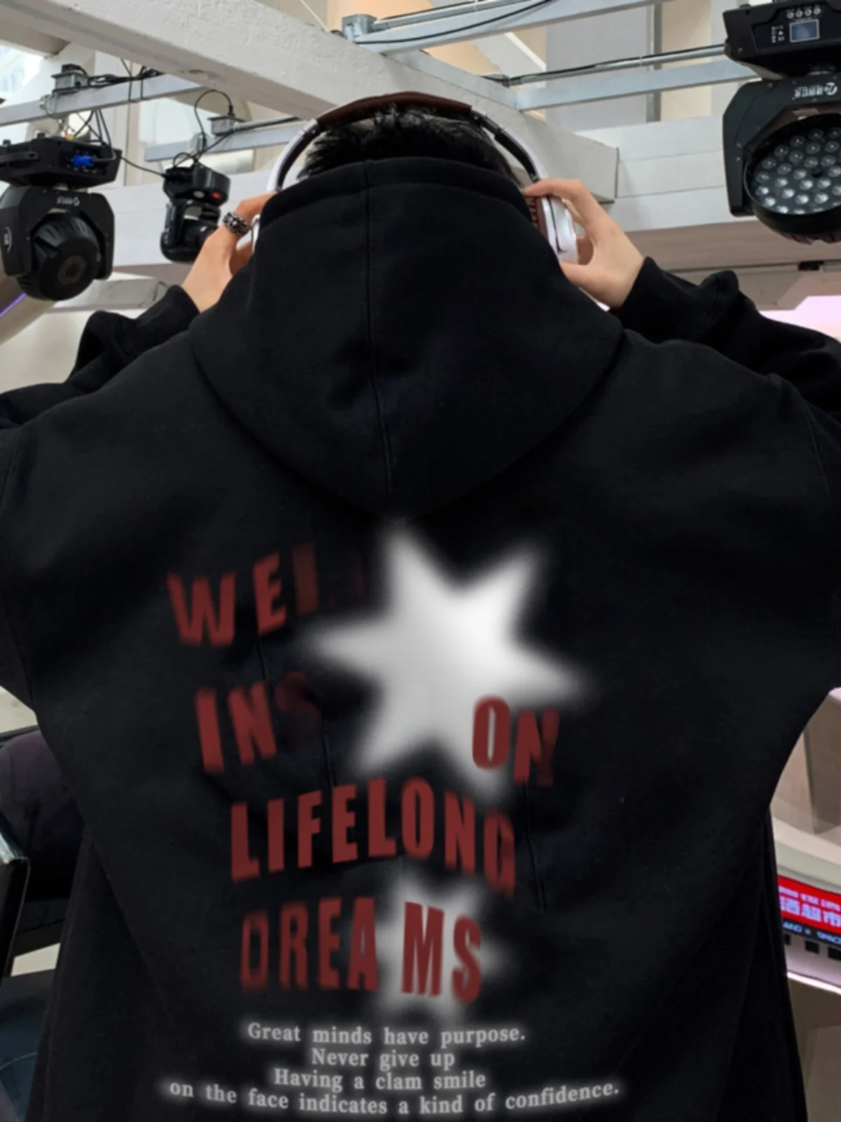 

Мужская толстовка Street Sle с принтом американских звезд, оверсайз, для пар, повседневная, свободного кроя, из полиэфирного волокна