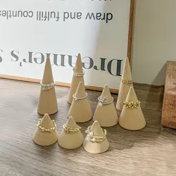 10pcs Ring Cone Set Wood Mother's day gift Jewelry Display Ring Organiser Ringorganiser Christmas Gift