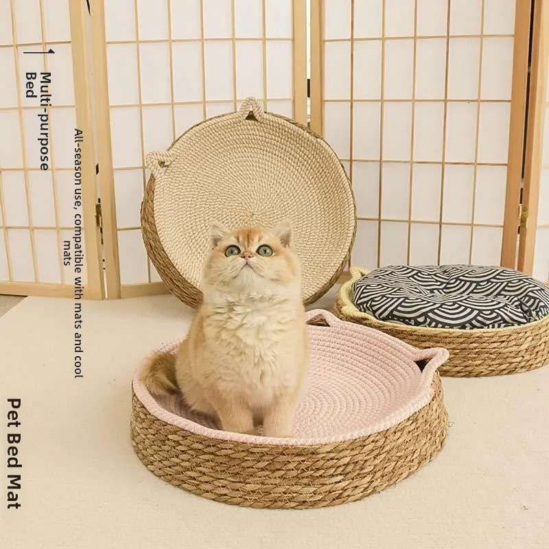 

Wear-Resistant Scratching Post Integrated Hemp Rope Vine Woven Nest Cotton Rope Itch Scratcher All Seasons Universal