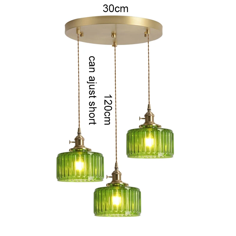 LED Vintage Glazen Hanger Lichtgroene Hangende Lampen Woonkamer Decor Armatuur Hall Slaapkamer Eetkamer Indoor Armatuur Glans hanglamp woonkamer hanglamp glas hanglamp eiland bar decoratie plafond