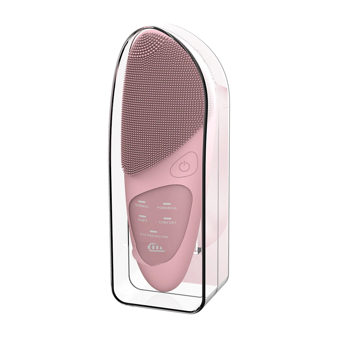 Silicone Electric Facial Cleansing Brush - Waterproof Sonic Face Cleanser Tool for Daily Use