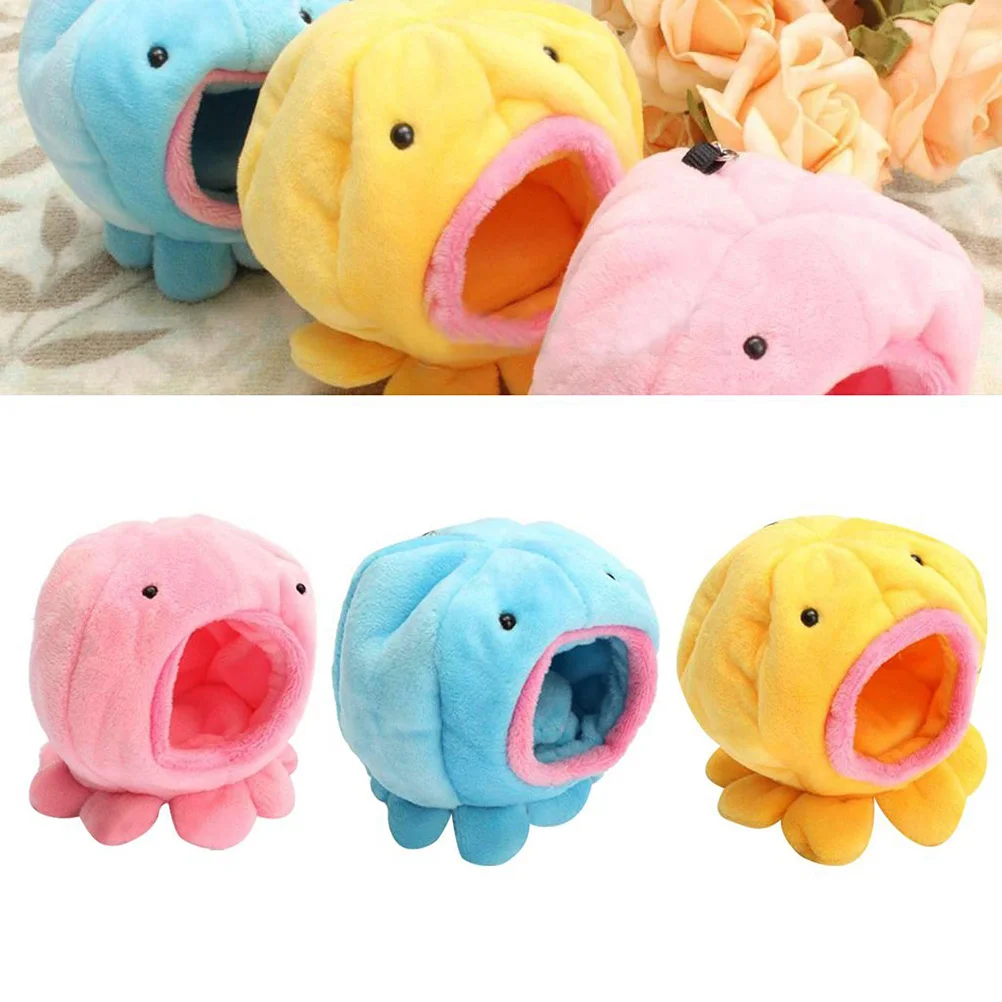 

Warm Cotton Hamster House Cage Squirrel Octopus Shape House Hammock Octopus Shape Bed Small Easy Clean
