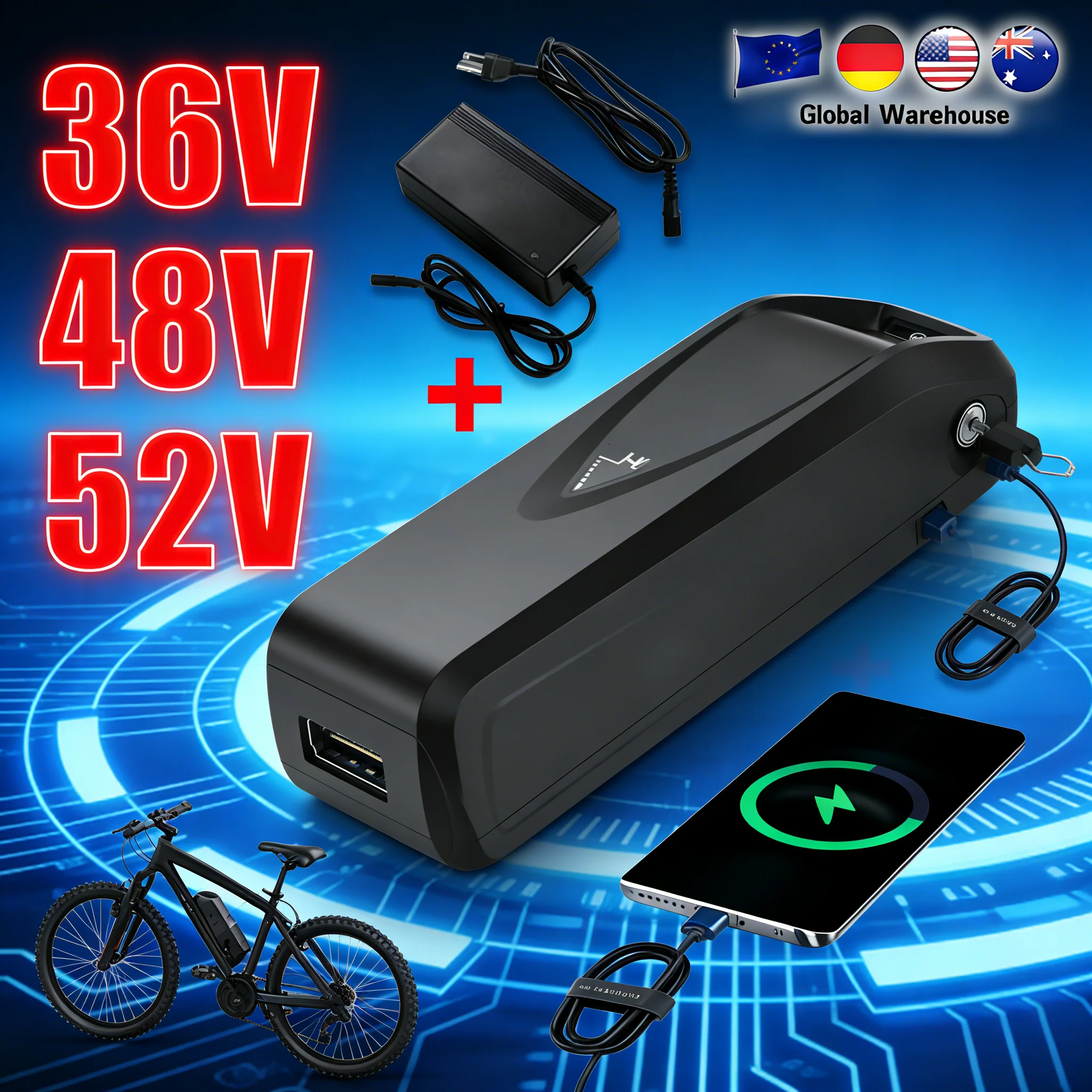 36V 48V 52V 18650 H…