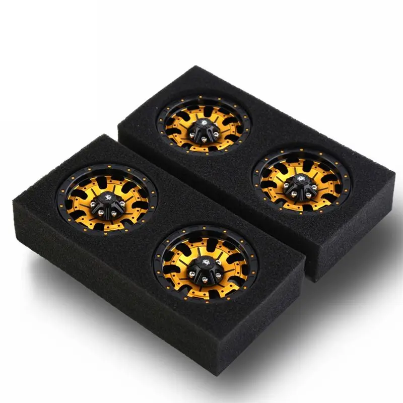 ABUM-4PCS 1.9 Inch Metal Beadlock Wheel Hub Rim For 1/10 RC Crawler Car Axial SCX10 Traxxas TRX4 RC4WD D90 Redcat Gen8,1