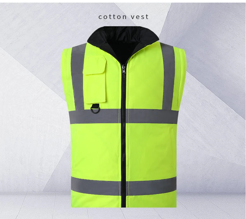 Safety Jacket Reflective Waterproof Windproof Coldproof Hi Vis 7 in 1 Parka Windbreaker Workwear with Detachable Cotton Linner