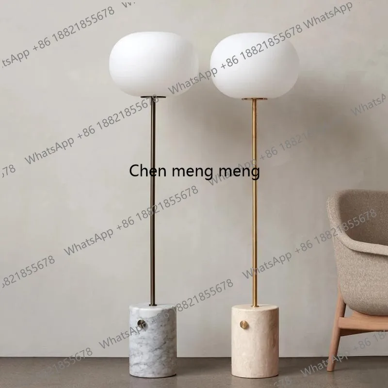 Danish marble floor lamp designer living room bedroom decoration atmosphere all copper floor