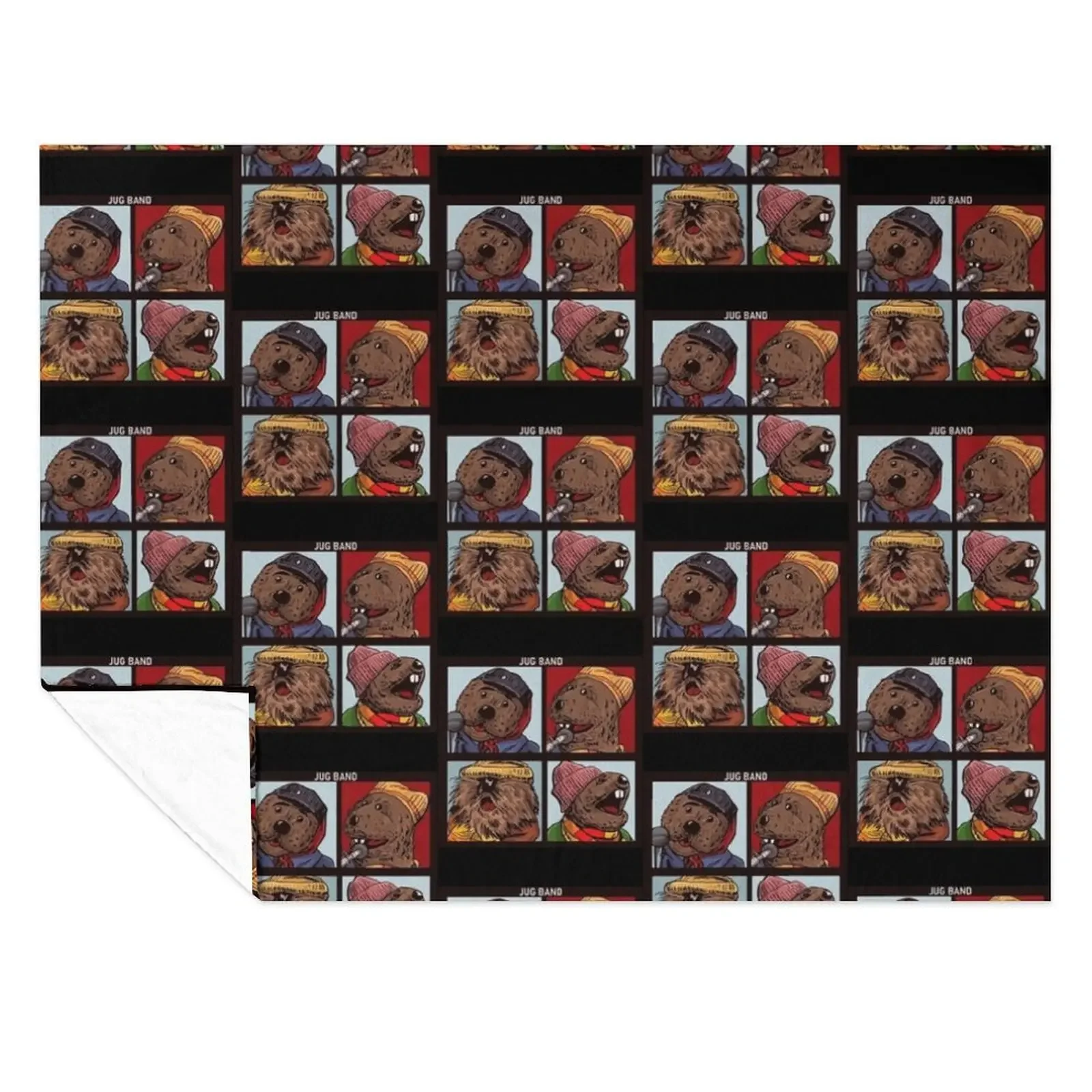 

emmett otter christmas band muppetss retro xmass holiday jim henson nightmare puppets Throw Blanket Beach Quilt Sofas Blankets