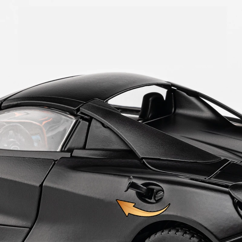 Super Sportcar ของเล่นจําลอง 1/24 720s รุ่นรถโลหะผสม Die Cast เสียงดึงกลับของเล่นยานพาหนะรุ่นเด็กของขวัญ