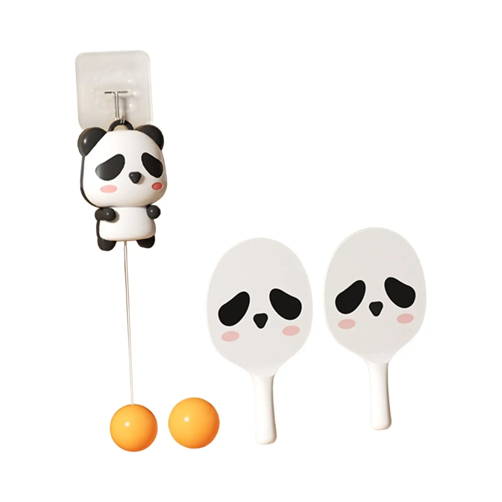 

Panda Hanging Table Tennis Trainer Set Equipment No Need Table Portable Pingpong Trainer for Sports Workout Girls Kids Adults