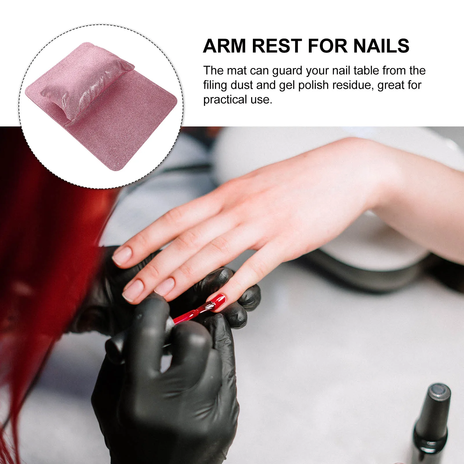 

1 Set Art Pillow Manicure Arm Rest Cushion Table Mat Wrist Support Lightweight Elegant Design Salon Accessory Rest For Manicure