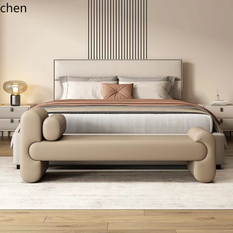 

QZT Bedroom Hotel Bedside Rest Cloakroom Shoe Change Sofa Bench Solid Wood Bench