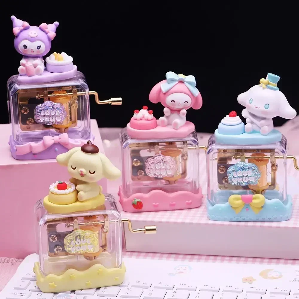 Sanrio Kuromi My Melody Anime Kawaii Music Box Cute Decoration My Melody Cinnamoroll Świąteczne prezenty urodzinowe Zabawki dla dzieci