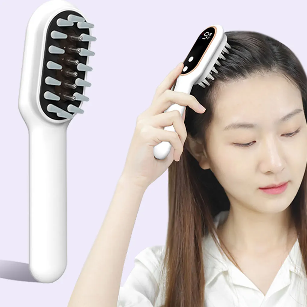 ABS Adjustable Nine Gears Electric Massage Comb For Hair Growth Scalp Massage Brush Hair Brush