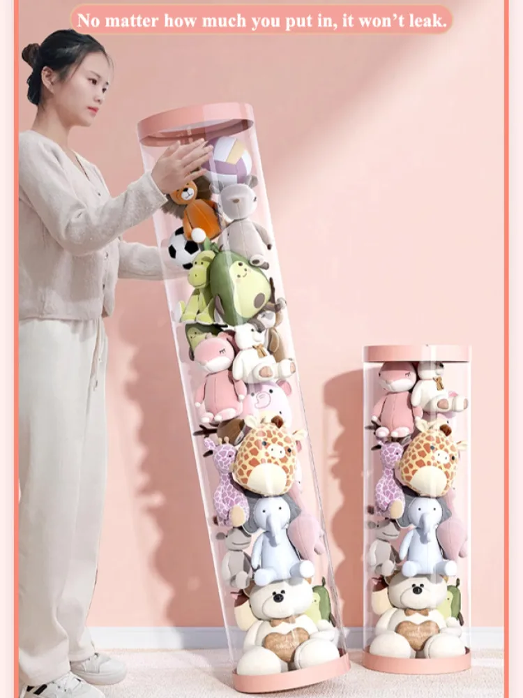 Ведро для хранения кукол, прозрачное ведро для хранения контейнеров, ведро для хранения плюшевых игрушек, прозрачное ведро для хранения большой емкости