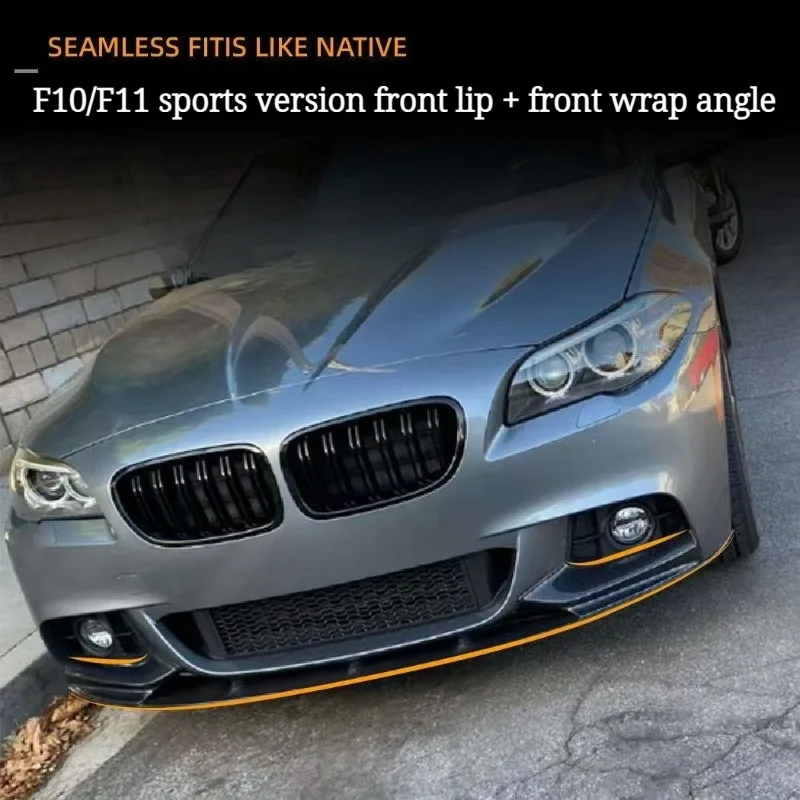 

A Set Front Bumper Lip Diffuser Spoiler Cover Fit For BMW 5 Series F10 F11 M Sport 2011-2017 ABS Automobile Modified Accessories