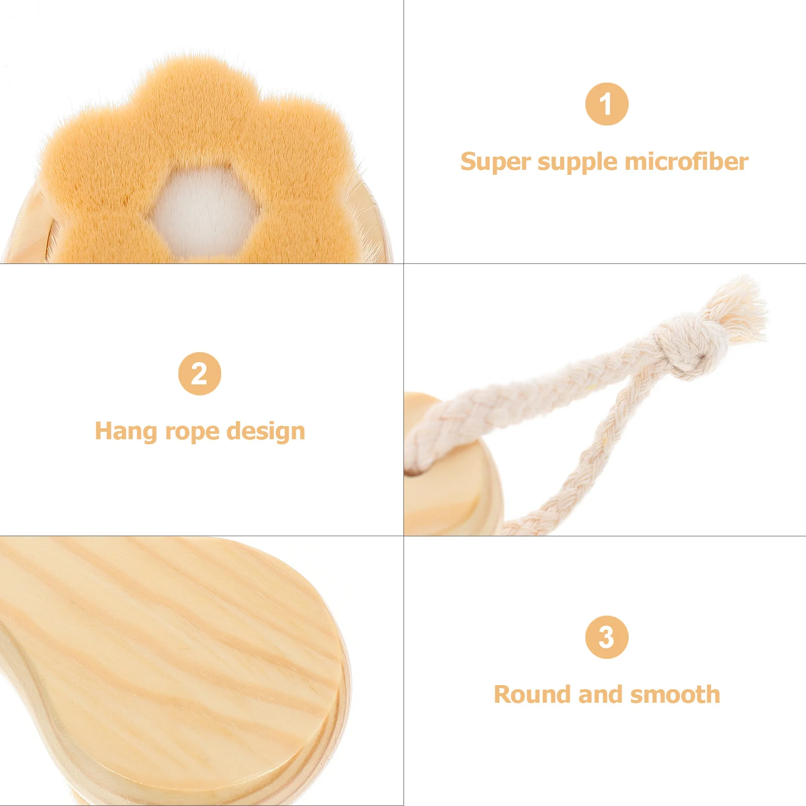 

Face Washing Brush Wooden Handle Deep Cleaning Facial Cleansing Tool For Women Manual Exfoliating Scrubber Supple Skin Care