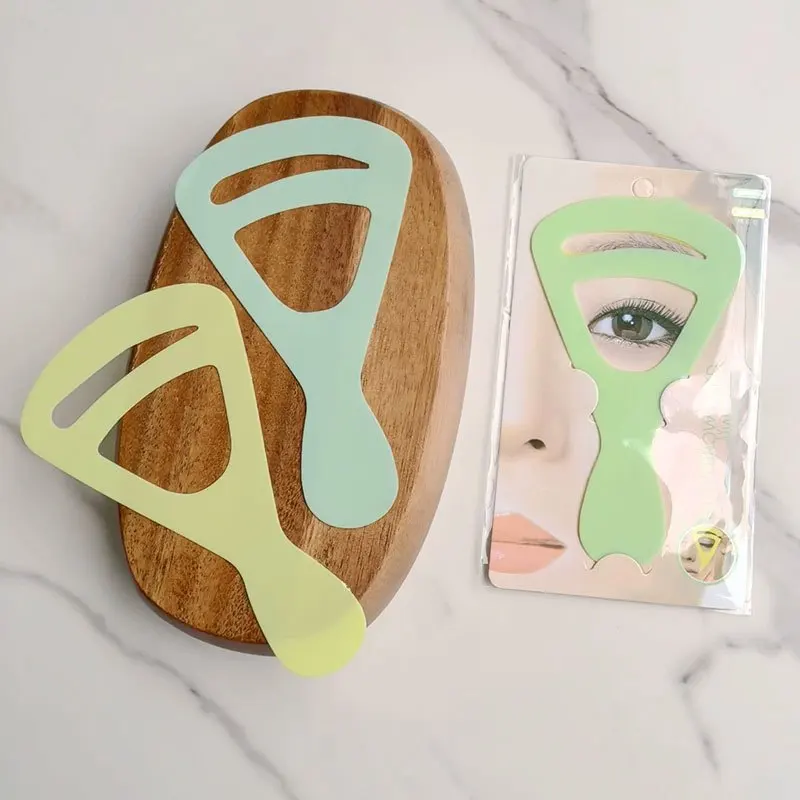 Modello di stencil per sopracciglia riutilizzabile da 2 pezzi - Guida al disegno delle sopracciglia per una perfetta curva naturale, nessuna necessità di batterie