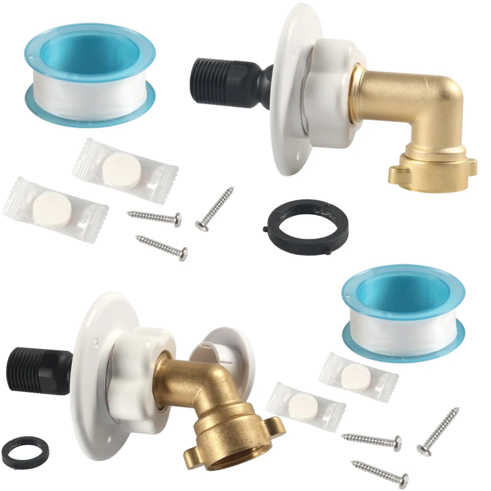 Water Fill Inlet Kit with 45° 90° 3/4 Brass Connector and Gasket Seal Fit for Camper, Motorhome, Trailer, Marine Applications.