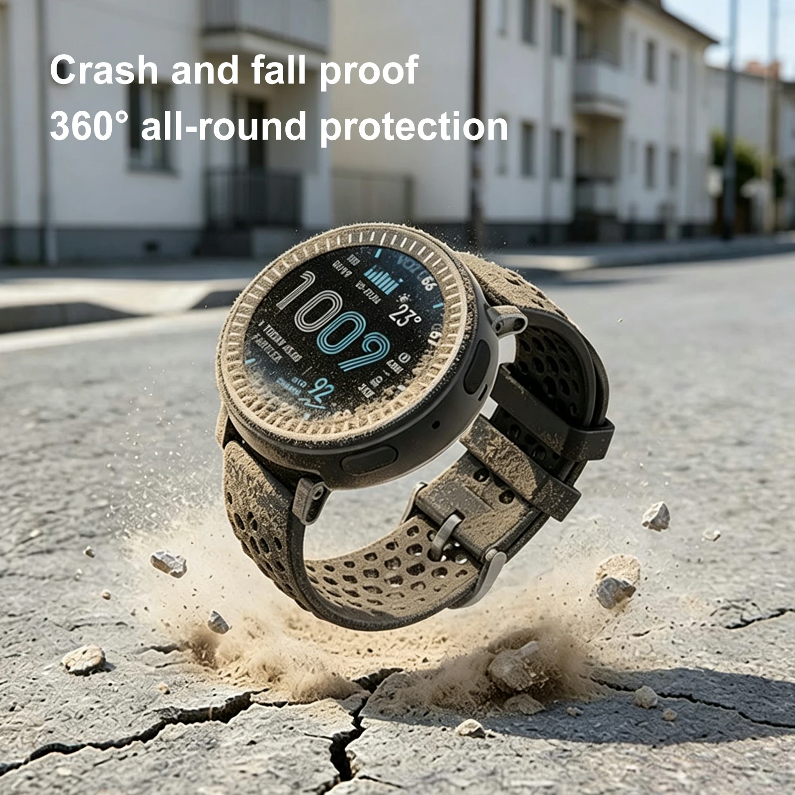 Precise Cutout Hard Shell Anti-Scratch Smart Watch Protective Shell Replacement Metal Watch Bezel for Daily & Sports Use