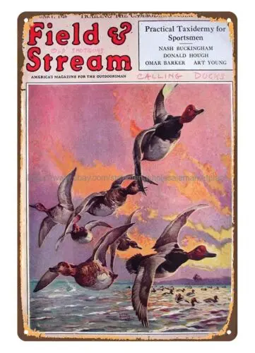 dorm  room  wall home taver1928 Field & Stream by Lynn Bogue Hunt metal tin sign sign