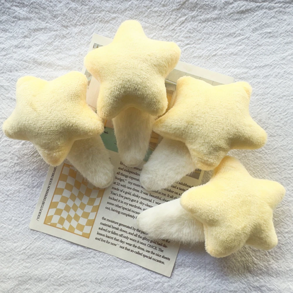 Autumn Winter Yellow Plush Star Hair Clip Women Girls Cute Small Hairpins Side Clip Barrette Korean Fashion Hair Accessories