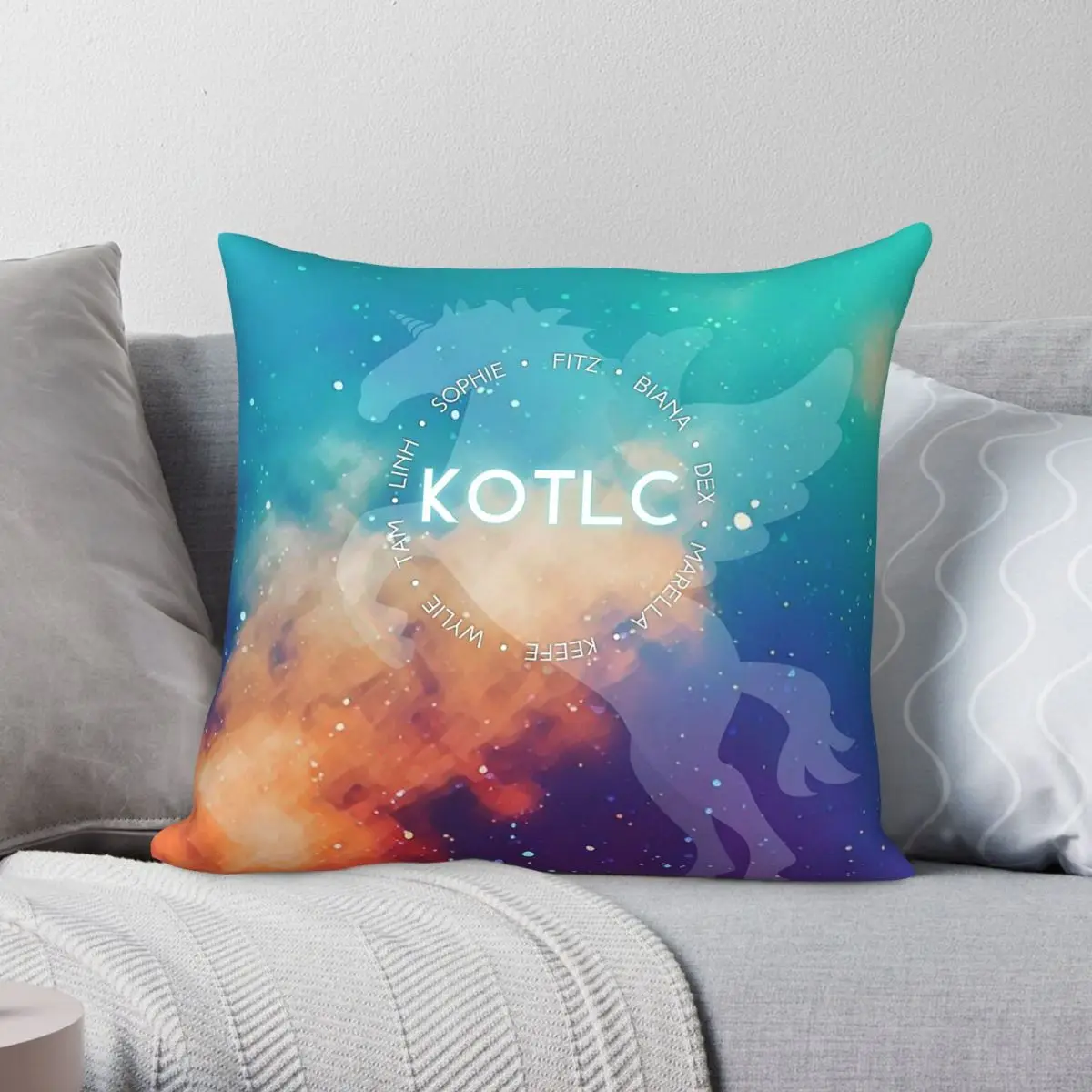 Keeper Of The Lost Cities Starry Sky Alicorn Square Pillowcase Polyester Linen Velvet Printed Decor Pillow Case Cover Wholesale