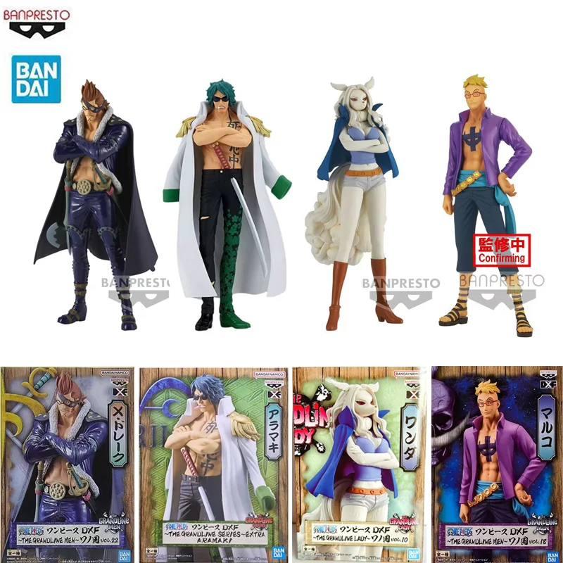 Bandai Original de una pieza Wanda Denjiro Aramaki Marco Izou Ulti Drake chico Anime colección de figuras de acción adornos figura Juguetes