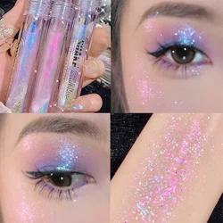 Liquid Eyeshadow Blue Purple Diamond Glitter Eyeliner Highlighter Lying Silkworm Sticks Waterproof Long Lasting Korean Cosmetics