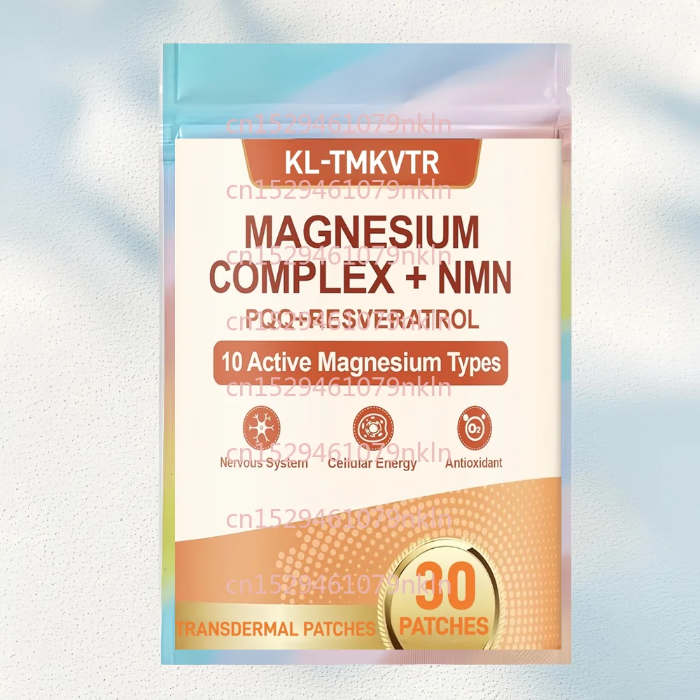 30 Patches Magnesium Complex Transdermal Patches with NMN Boost NAD Levels, Support Cellular Energy & Anti-Aging