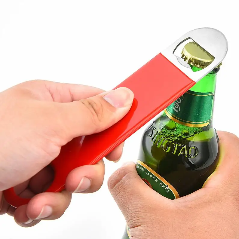 Bartender Bottle Opener Beer Bottle Openers Speed Openers Rubber Coated Stainless Steel 7 inch ni62