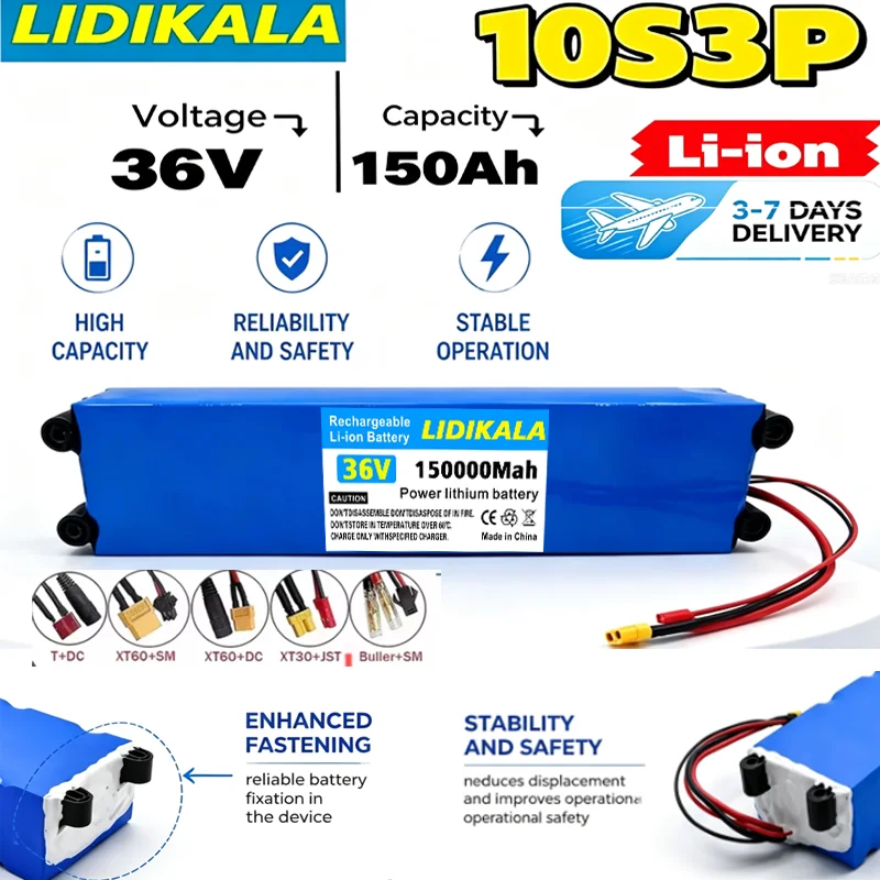 Spedizione UE, consegna rapida, Nuovo pacco batteria per scooter elettrico 10S3P 36V 150000mAh 36V, batteria al litio 18650 per scooter elettrico M365, batteria per scooter 36V.6