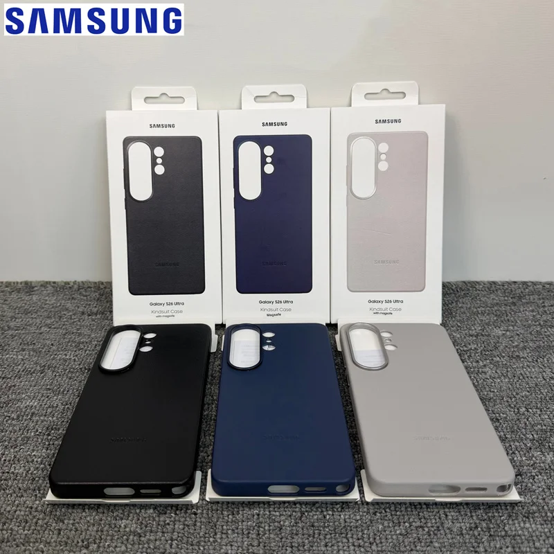 Samsung Galaxy S26 Ultra Kindsuit Magnetic Case Leather Protective Cover For Samsung S26 Plus S26+ With Buttons Phone Case