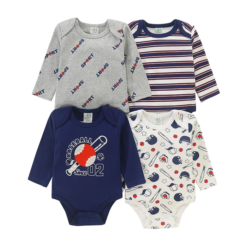 4 pcs Ircomll Infant Baby Boys Girls Bodysuits Newborn Clothes Sets Toddler Baby Jumpsuits One-Pieces 0-12 months bebe Clothing