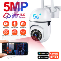 5G Wifi Video Surveillance Camera 5MP CCTV PTZ IP Camera Smart Human Tracking 4X Zoom Night Vision Full Color Outdoor Waterproof